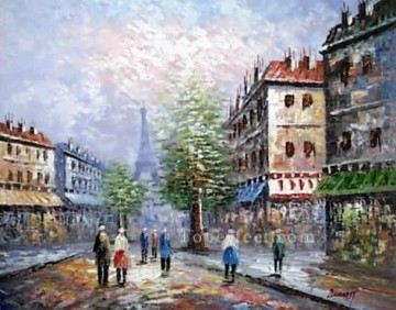 sy024hc street scene cheap Oil Paintings